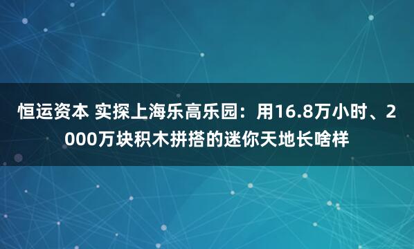 恒运资本 实探上海乐高乐园：用16.8万小时、2000万块积木拼搭的迷你天地长啥样
