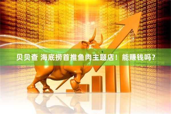 贝贝查 海底捞首推鱼肉主题店！能赚钱吗？