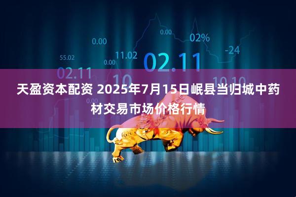 天盈资本配资 2025年7月15日岷县当归城中药材交易市场价格行情